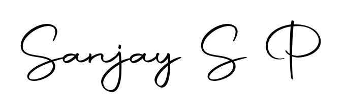 Transform the name Sanjay S P into a signature masterpiece using Autography-DOLnW font. Ideal for photographers, artists, and creators looking for watermarks. Sanjay S P signature style 10 images and pictures png