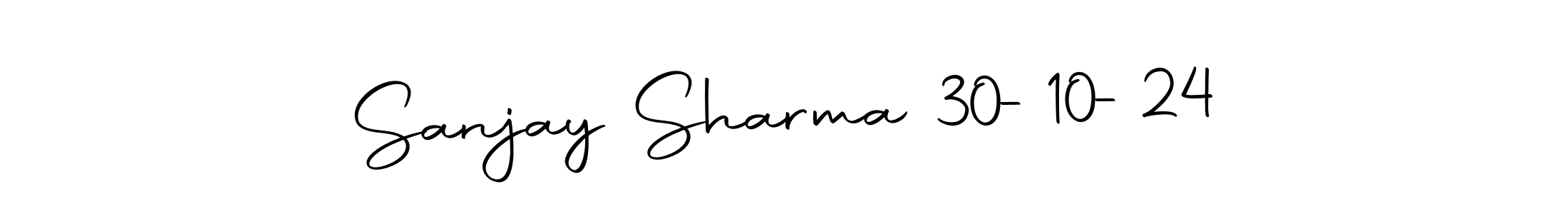 The best way (Autography-DOLnW) to make a short signature is to pick only two or three words in your name. The name Sanjay Sharma 30-10-24 include a total of six letters. For converting this name. Sanjay Sharma 30-10-24 signature style 10 images and pictures png