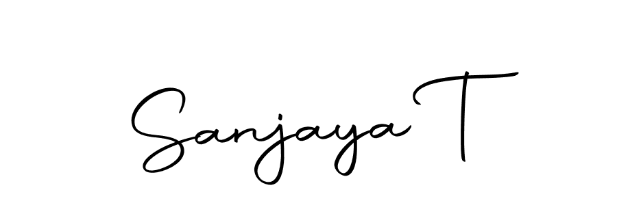 How to make Sanjaya T name signature. Use Autography-DOLnW style for creating short signs online. This is the latest handwritten sign. Sanjaya T signature style 10 images and pictures png