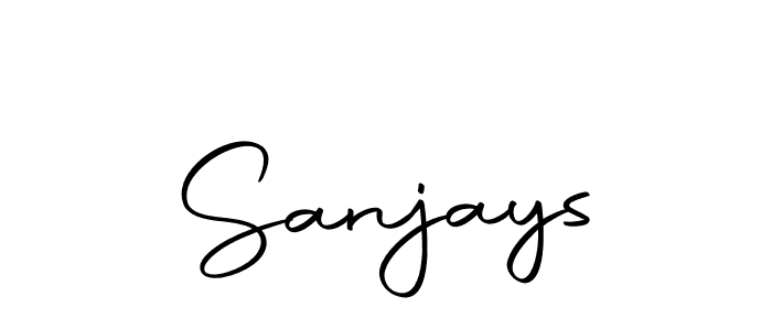 How to make Sanjays name signature. Use Autography-DOLnW style for creating short signs online. This is the latest handwritten sign. Sanjays signature style 10 images and pictures png