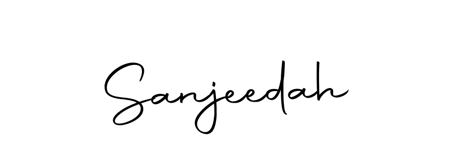 Make a beautiful signature design for name Sanjeedah. Use this online signature maker to create a handwritten signature for free. Sanjeedah signature style 10 images and pictures png