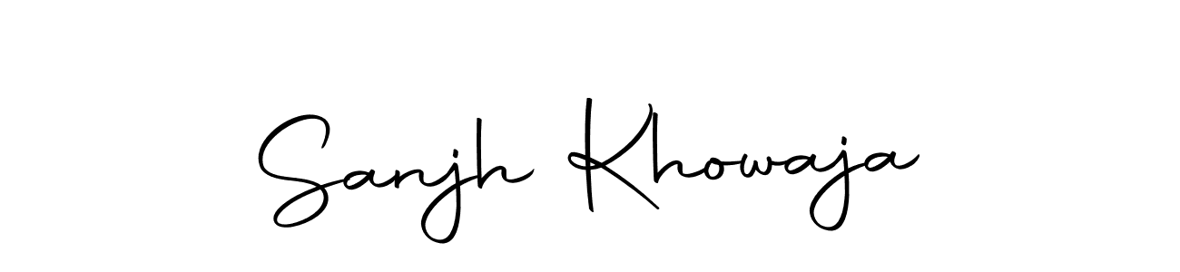 Create a beautiful signature design for name Sanjh Khowaja. With this signature (Autography-DOLnW) fonts, you can make a handwritten signature for free. Sanjh Khowaja signature style 10 images and pictures png