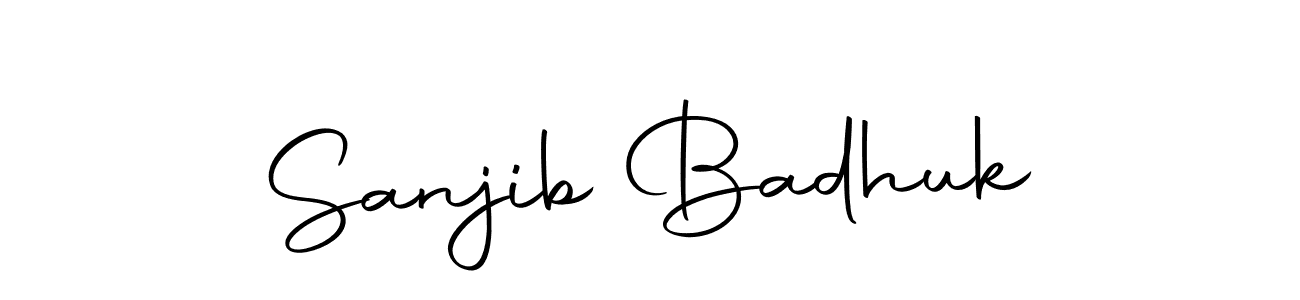 You should practise on your own different ways (Autography-DOLnW) to write your name (Sanjib Badhuk) in signature. don't let someone else do it for you. Sanjib Badhuk signature style 10 images and pictures png