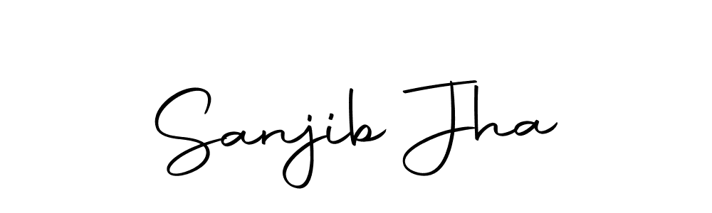 You should practise on your own different ways (Autography-DOLnW) to write your name (Sanjib Jha) in signature. don't let someone else do it for you. Sanjib Jha signature style 10 images and pictures png