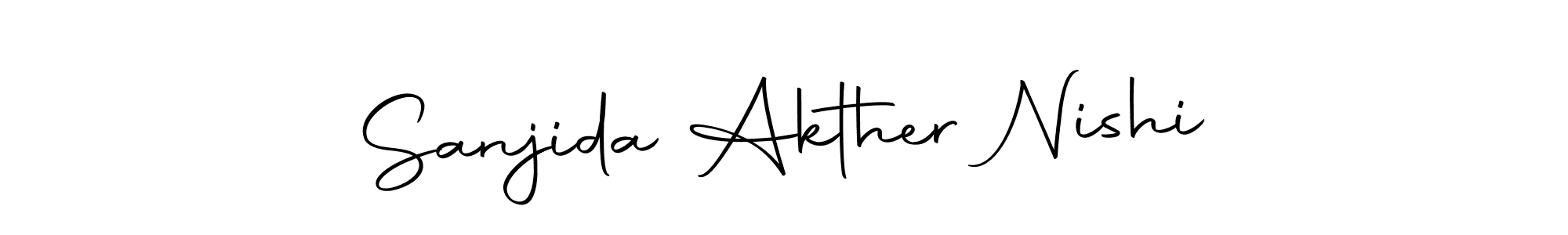 The best way (Autography-DOLnW) to make a short signature is to pick only two or three words in your name. The name Sanjida Akther Nishi include a total of six letters. For converting this name. Sanjida Akther Nishi signature style 10 images and pictures png