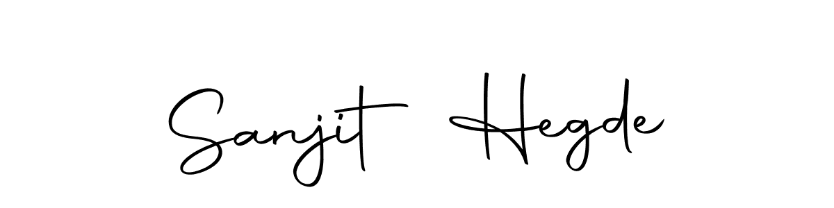 How to make Sanjit Hegde name signature. Use Autography-DOLnW style for creating short signs online. This is the latest handwritten sign. Sanjit Hegde signature style 10 images and pictures png