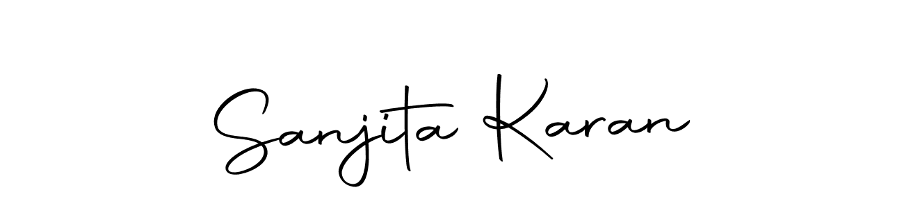 Create a beautiful signature design for name Sanjita Karan. With this signature (Autography-DOLnW) fonts, you can make a handwritten signature for free. Sanjita Karan signature style 10 images and pictures png