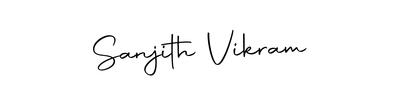 How to make Sanjith Vikram name signature. Use Autography-DOLnW style for creating short signs online. This is the latest handwritten sign. Sanjith Vikram signature style 10 images and pictures png