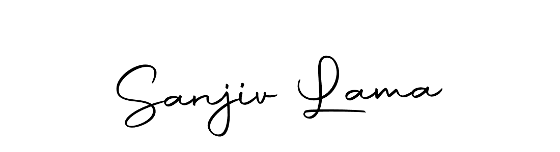 How to make Sanjiv Lama name signature. Use Autography-DOLnW style for creating short signs online. This is the latest handwritten sign. Sanjiv Lama signature style 10 images and pictures png