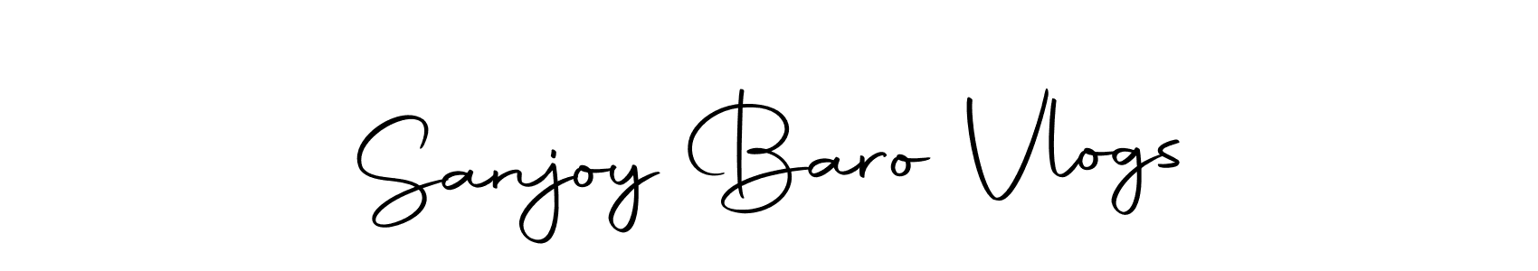 How to make Sanjoy Baro Vlogs name signature. Use Autography-DOLnW style for creating short signs online. This is the latest handwritten sign. Sanjoy Baro Vlogs signature style 10 images and pictures png