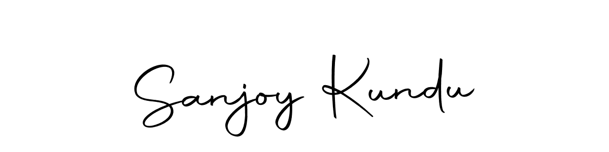 How to make Sanjoy Kundu name signature. Use Autography-DOLnW style for creating short signs online. This is the latest handwritten sign. Sanjoy Kundu signature style 10 images and pictures png