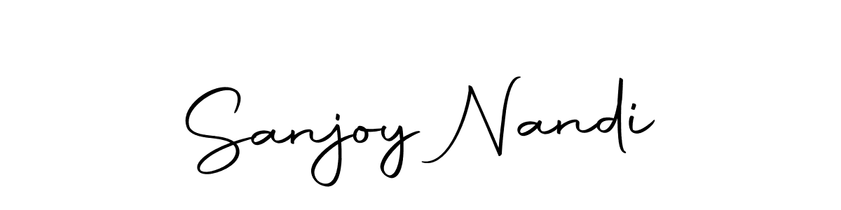 How to make Sanjoy Nandi name signature. Use Autography-DOLnW style for creating short signs online. This is the latest handwritten sign. Sanjoy Nandi signature style 10 images and pictures png