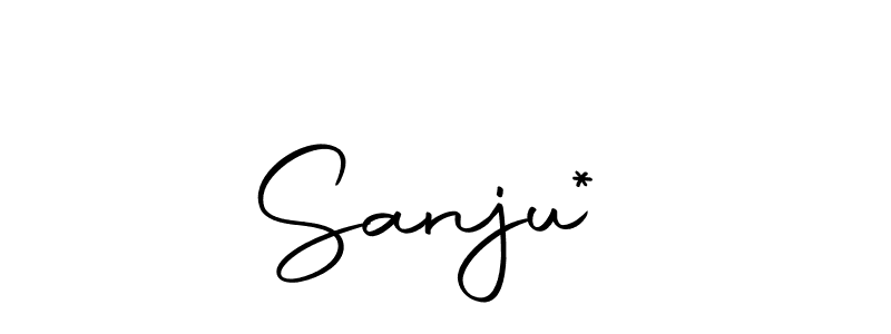 The best way (Autography-DOLnW) to make a short signature is to pick only two or three words in your name. The name Sanju  * include a total of six letters. For converting this name. Sanju  * signature style 10 images and pictures png