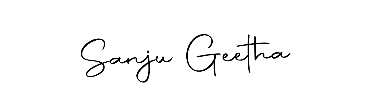 The best way (Autography-DOLnW) to make a short signature is to pick only two or three words in your name. The name Sanju Geetha include a total of six letters. For converting this name. Sanju Geetha signature style 10 images and pictures png