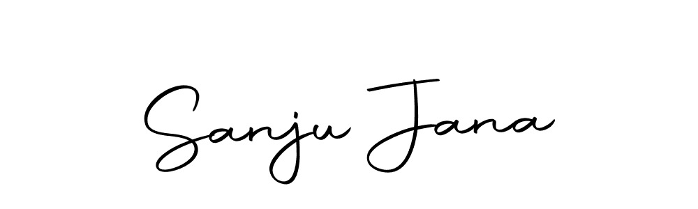 You should practise on your own different ways (Autography-DOLnW) to write your name (Sanju Jana) in signature. don't let someone else do it for you. Sanju Jana signature style 10 images and pictures png