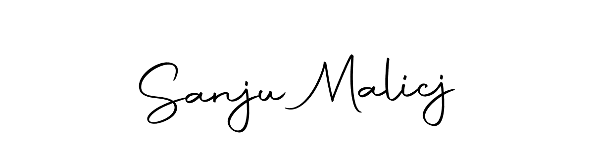 Design your own signature with our free online signature maker. With this signature software, you can create a handwritten (Autography-DOLnW) signature for name Sanju Malicj. Sanju Malicj signature style 10 images and pictures png