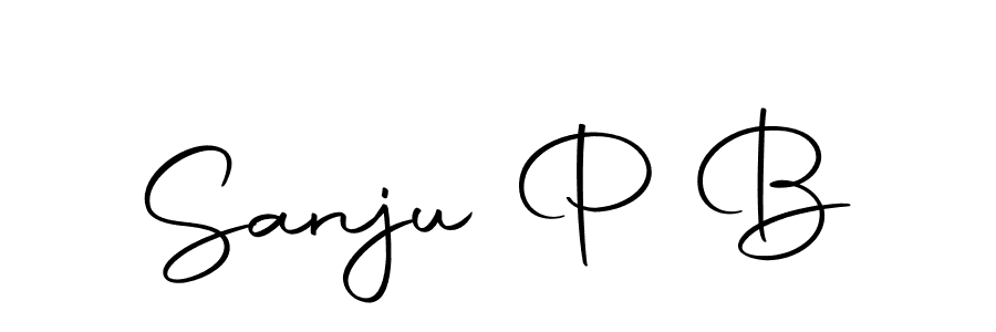 Make a beautiful signature design for name Sanju P B. Use this online signature maker to create a handwritten signature for free. Sanju P B signature style 10 images and pictures png