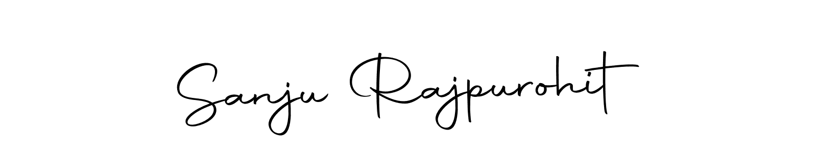 How to make Sanju Rajpurohit name signature. Use Autography-DOLnW style for creating short signs online. This is the latest handwritten sign. Sanju Rajpurohit signature style 10 images and pictures png