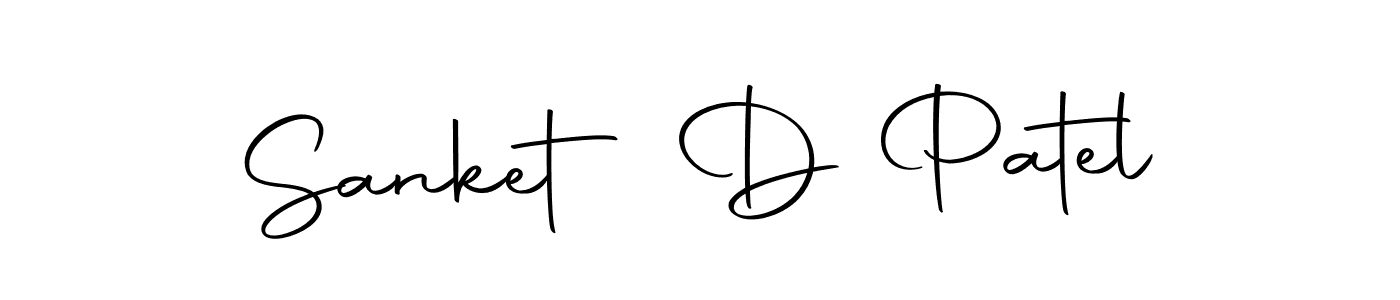 How to make Sanket D Patel name signature. Use Autography-DOLnW style for creating short signs online. This is the latest handwritten sign. Sanket D Patel signature style 10 images and pictures png