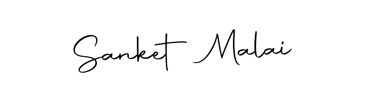 How to make Sanket Malai name signature. Use Autography-DOLnW style for creating short signs online. This is the latest handwritten sign. Sanket Malai signature style 10 images and pictures png