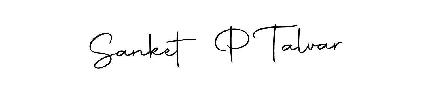 How to make Sanket P Talvar name signature. Use Autography-DOLnW style for creating short signs online. This is the latest handwritten sign. Sanket P Talvar signature style 10 images and pictures png