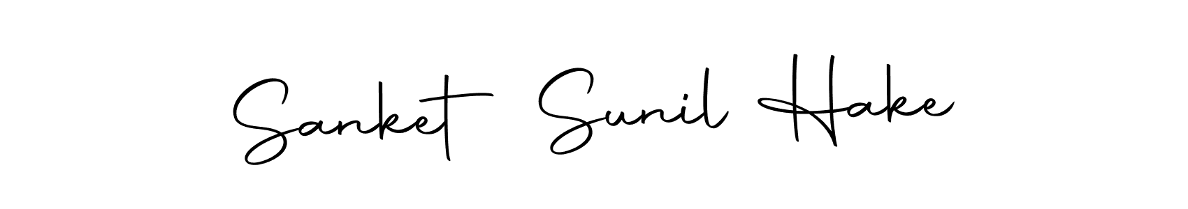 How to make Sanket Sunil Hake name signature. Use Autography-DOLnW style for creating short signs online. This is the latest handwritten sign. Sanket Sunil Hake signature style 10 images and pictures png