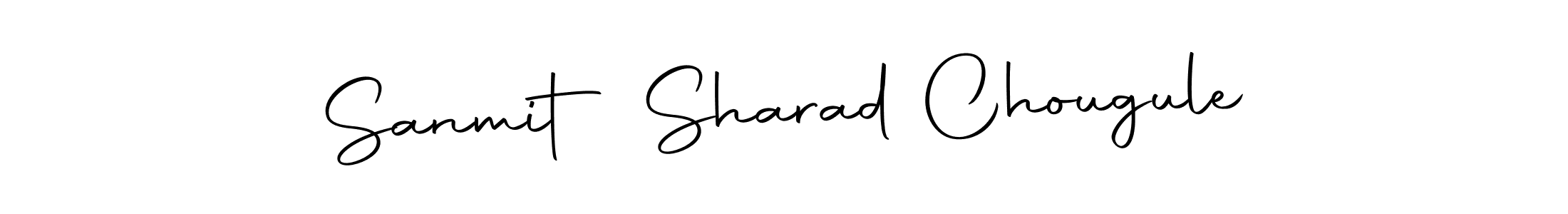 How to make Sanmit Sharad Chougule name signature. Use Autography-DOLnW style for creating short signs online. This is the latest handwritten sign. Sanmit Sharad Chougule signature style 10 images and pictures png