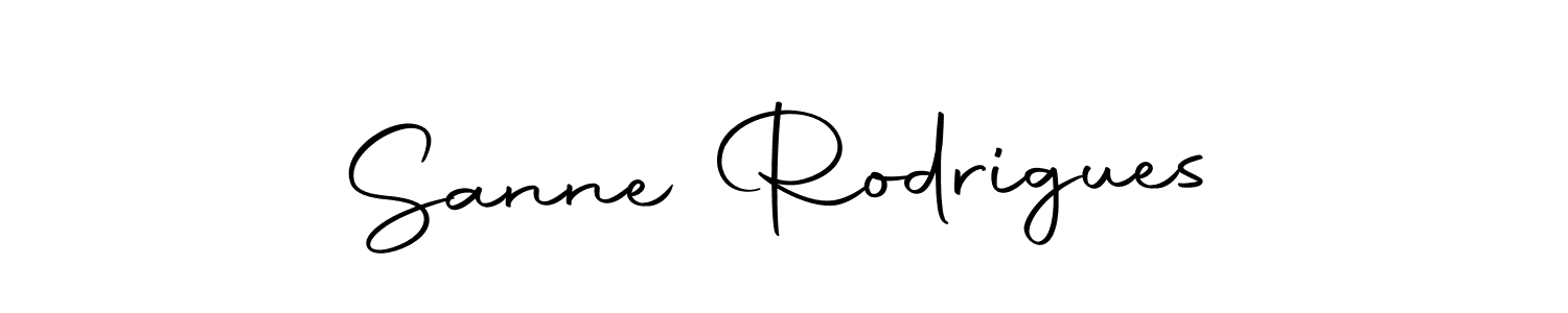 How to make Sanne Rodrigues name signature. Use Autography-DOLnW style for creating short signs online. This is the latest handwritten sign. Sanne Rodrigues signature style 10 images and pictures png