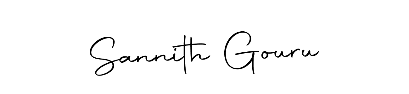 Design your own signature with our free online signature maker. With this signature software, you can create a handwritten (Autography-DOLnW) signature for name Sannith Gouru. Sannith Gouru signature style 10 images and pictures png
