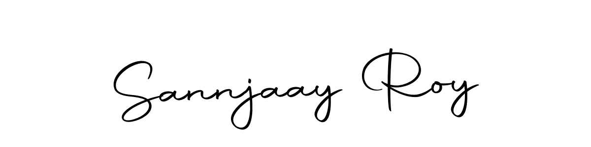 How to make Sannjaay Roy name signature. Use Autography-DOLnW style for creating short signs online. This is the latest handwritten sign. Sannjaay Roy signature style 10 images and pictures png