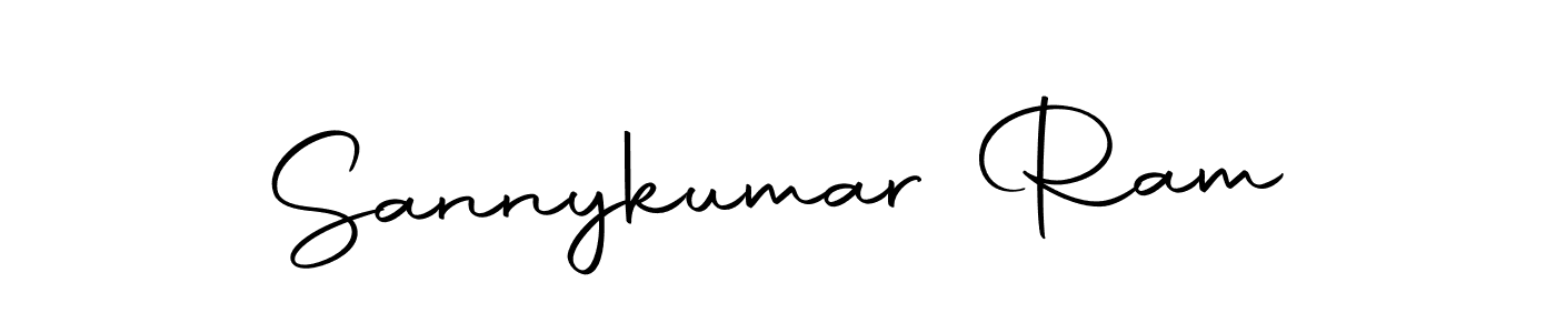 How to make Sannykumar Ram name signature. Use Autography-DOLnW style for creating short signs online. This is the latest handwritten sign. Sannykumar Ram signature style 10 images and pictures png