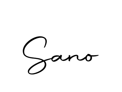 Use a signature maker to create a handwritten signature online. With this signature software, you can design (Autography-DOLnW) your own signature for name Sano. Sano signature style 10 images and pictures png