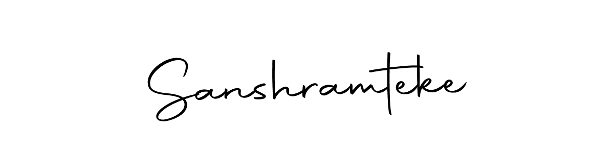 Create a beautiful signature design for name Sanshramteke. With this signature (Autography-DOLnW) fonts, you can make a handwritten signature for free. Sanshramteke signature style 10 images and pictures png