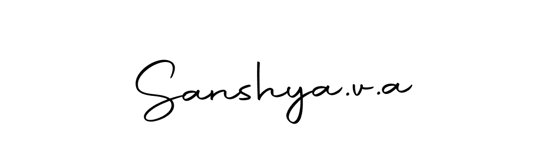 if you are searching for the best signature style for your name Sanshya.v.a. so please give up your signature search. here we have designed multiple signature styles  using Autography-DOLnW. Sanshya.v.a signature style 10 images and pictures png