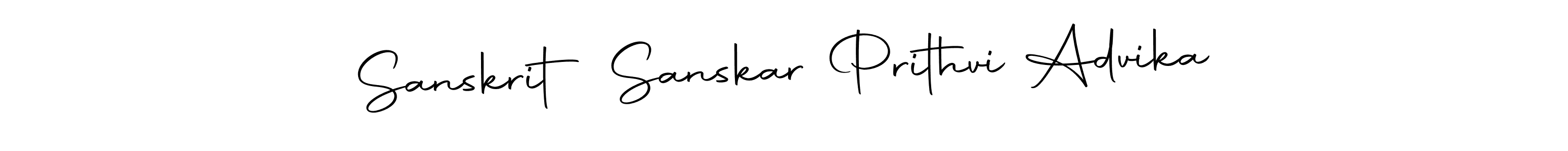 You can use this online signature creator to create a handwritten signature for the name Sanskrit Sanskar Prithvi Advika. This is the best online autograph maker. Sanskrit Sanskar Prithvi Advika signature style 10 images and pictures png