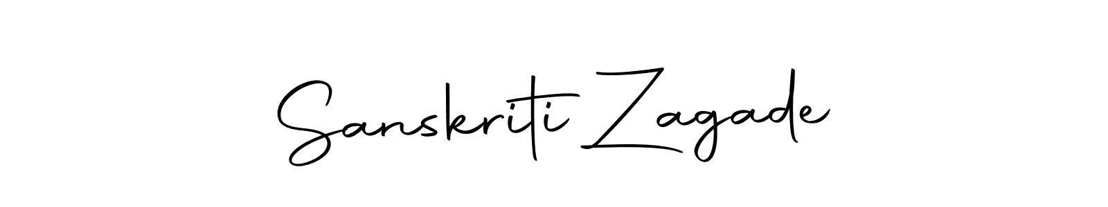 Create a beautiful signature design for name Sanskriti Zagade. With this signature (Autography-DOLnW) fonts, you can make a handwritten signature for free. Sanskriti Zagade signature style 10 images and pictures png