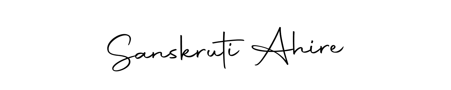 Create a beautiful signature design for name Sanskruti Ahire. With this signature (Autography-DOLnW) fonts, you can make a handwritten signature for free. Sanskruti Ahire signature style 10 images and pictures png