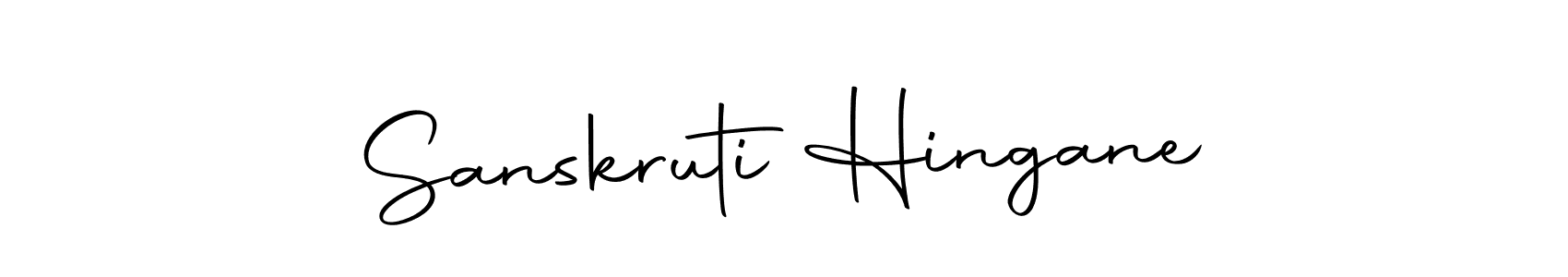 How to make Sanskruti Hingane name signature. Use Autography-DOLnW style for creating short signs online. This is the latest handwritten sign. Sanskruti Hingane signature style 10 images and pictures png