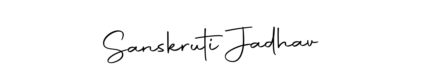 Use a signature maker to create a handwritten signature online. With this signature software, you can design (Autography-DOLnW) your own signature for name Sanskruti Jadhav. Sanskruti Jadhav signature style 10 images and pictures png