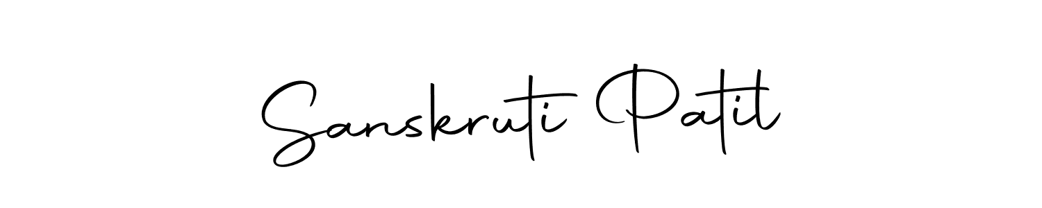 How to make Sanskruti Patil name signature. Use Autography-DOLnW style for creating short signs online. This is the latest handwritten sign. Sanskruti Patil signature style 10 images and pictures png