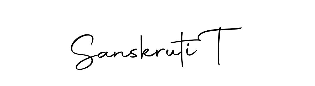 Create a beautiful signature design for name Sanskruti T. With this signature (Autography-DOLnW) fonts, you can make a handwritten signature for free. Sanskruti T signature style 10 images and pictures png