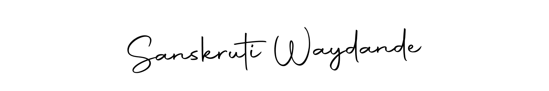 You can use this online signature creator to create a handwritten signature for the name Sanskruti Waydande. This is the best online autograph maker. Sanskruti Waydande signature style 10 images and pictures png