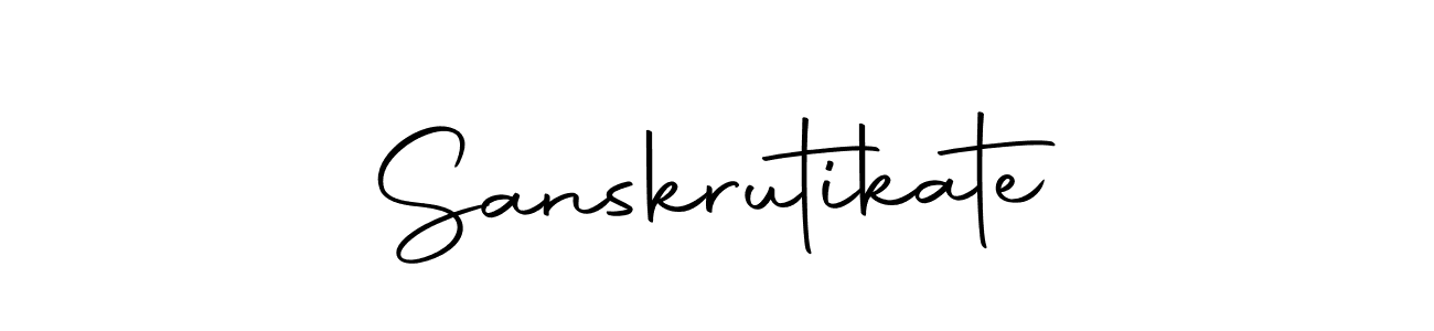 Use a signature maker to create a handwritten signature online. With this signature software, you can design (Autography-DOLnW) your own signature for name Sanskrutikate. Sanskrutikate signature style 10 images and pictures png
