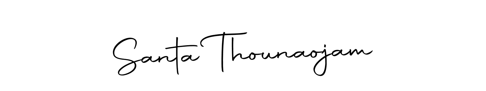 Use a signature maker to create a handwritten signature online. With this signature software, you can design (Autography-DOLnW) your own signature for name Santa Thounaojam. Santa Thounaojam signature style 10 images and pictures png