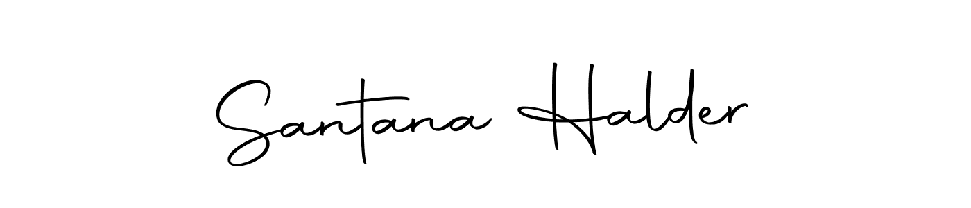 Design your own signature with our free online signature maker. With this signature software, you can create a handwritten (Autography-DOLnW) signature for name Santana Halder. Santana Halder signature style 10 images and pictures png