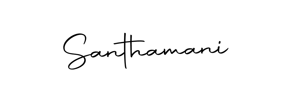 Design your own signature with our free online signature maker. With this signature software, you can create a handwritten (Autography-DOLnW) signature for name Santhamani. Santhamani signature style 10 images and pictures png