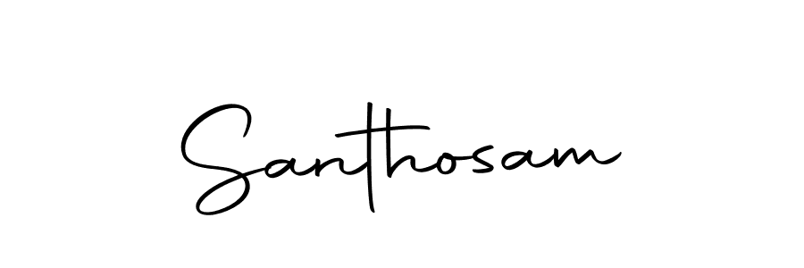 How to make Santhosam signature? Autography-DOLnW is a professional autograph style. Create handwritten signature for Santhosam name. Santhosam signature style 10 images and pictures png