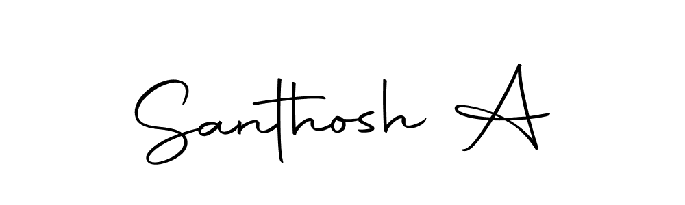 Design your own signature with our free online signature maker. With this signature software, you can create a handwritten (Autography-DOLnW) signature for name Santhosh A. Santhosh A signature style 10 images and pictures png