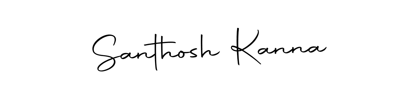 Design your own signature with our free online signature maker. With this signature software, you can create a handwritten (Autography-DOLnW) signature for name Santhosh Kanna. Santhosh Kanna signature style 10 images and pictures png