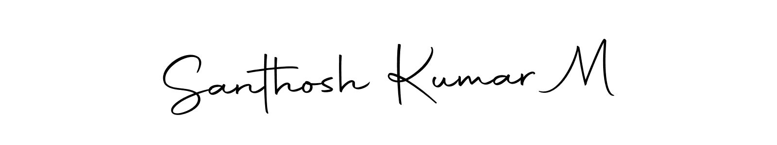 Make a beautiful signature design for name Santhosh Kumar M. Use this online signature maker to create a handwritten signature for free. Santhosh Kumar M signature style 10 images and pictures png